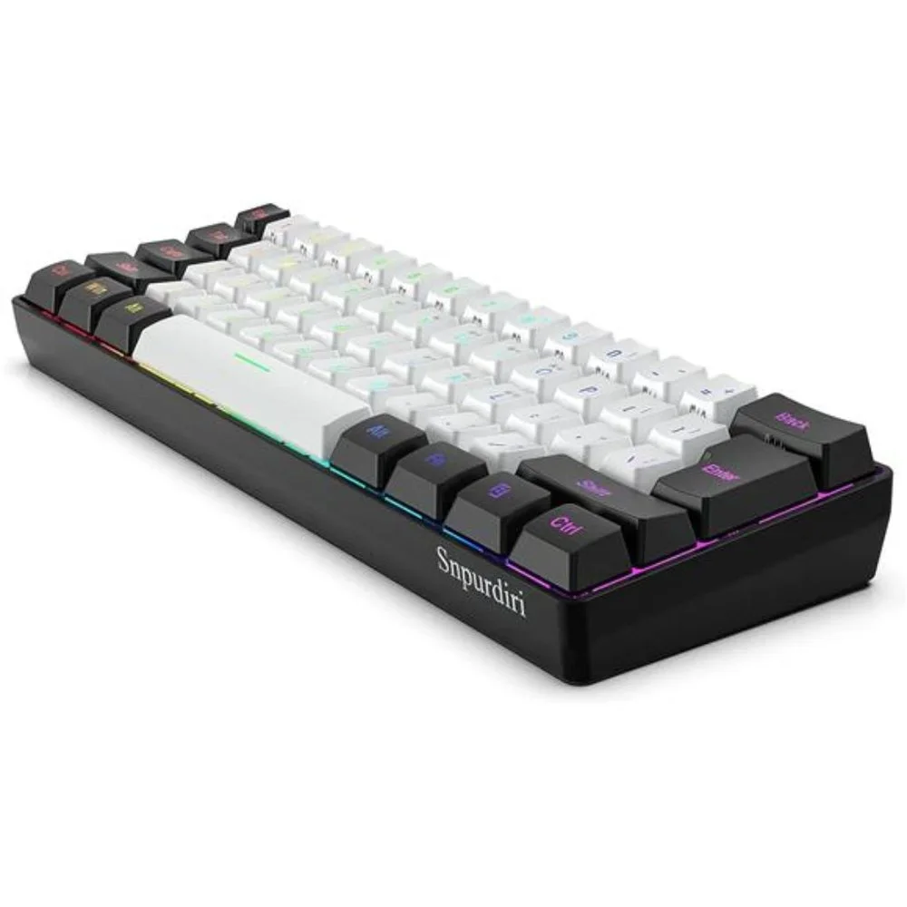 60% Wired Gaming Keyboard, RGB Backlit Ultra-Compact Mini Keyboard, Waterproof